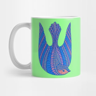 Cute blue and orange bird, version 2 Mug